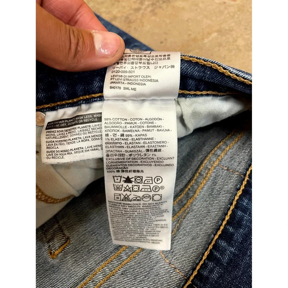 Levi's 514 Straight Leg Jeans Mens 34x30 Blue Denim‎ Cotton Stretch Mid Rise